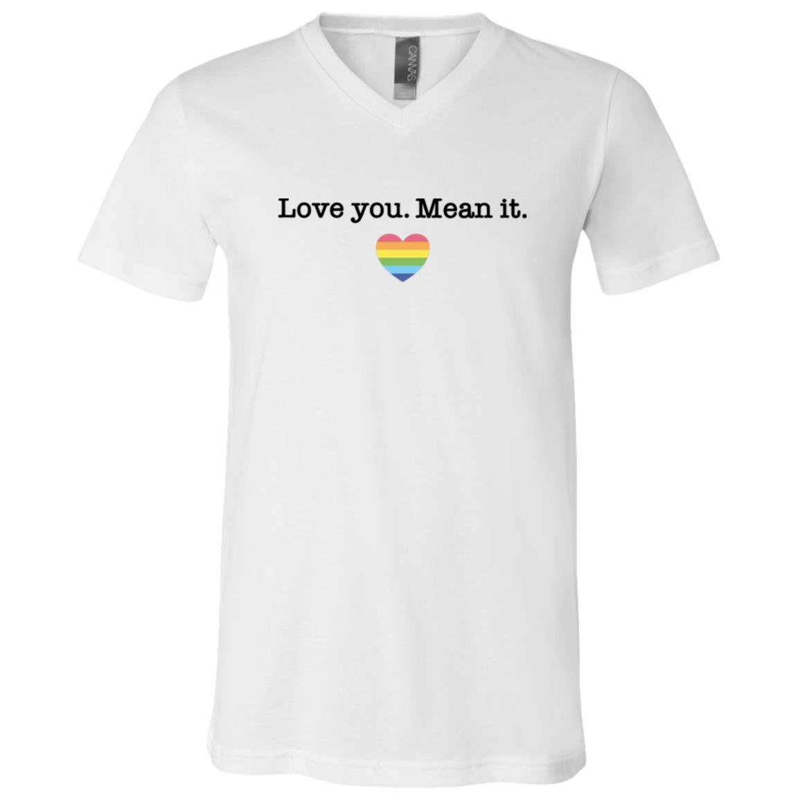 Love you, Mean it V-Neck T-Shirt - Image 3